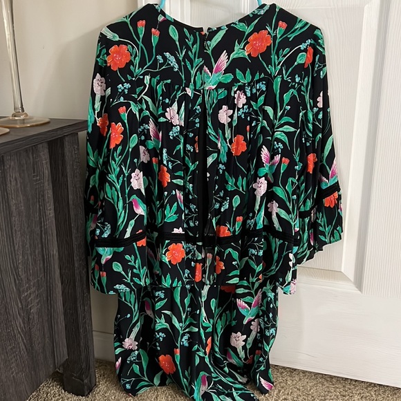 Kate Spade romper with zipper back and tassels on tie in front - Picture 2 of 3